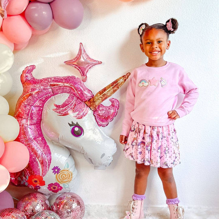 Unicorn Doodle Tutu - Dress Up Skirt - Kids Tutu: 4-6Y