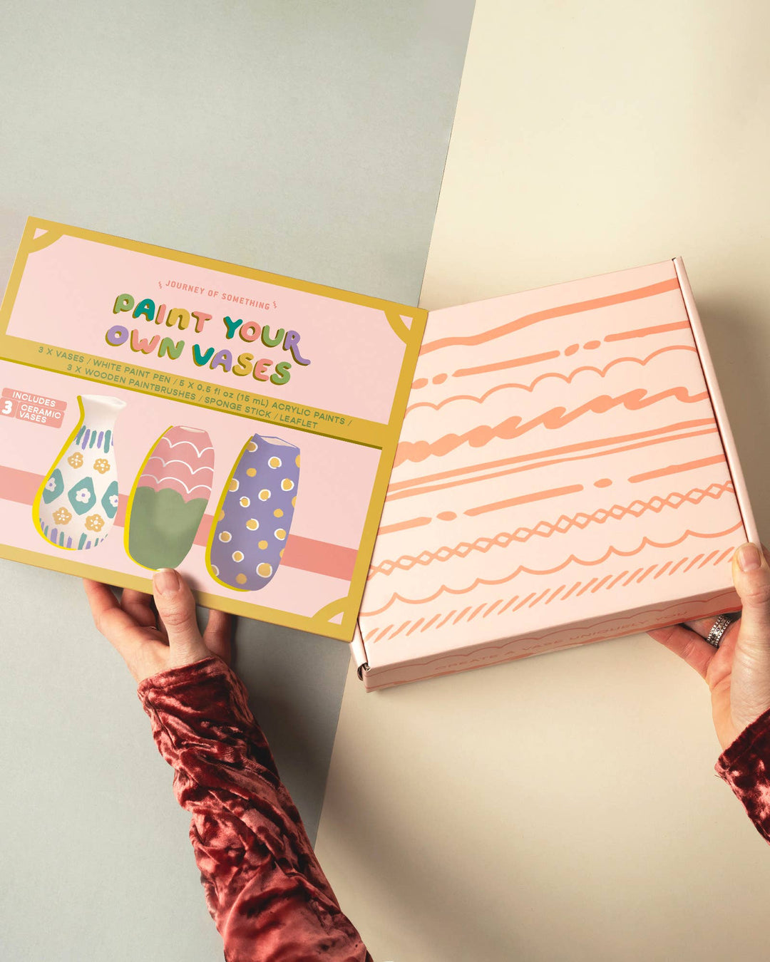 Paint Your Own Vase Kit - DIY Ceramic Vase Painting Set