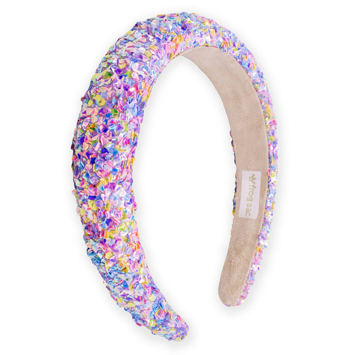 Kids Padded Headband - Chunky Sequin Hair Band: Multi-Colored