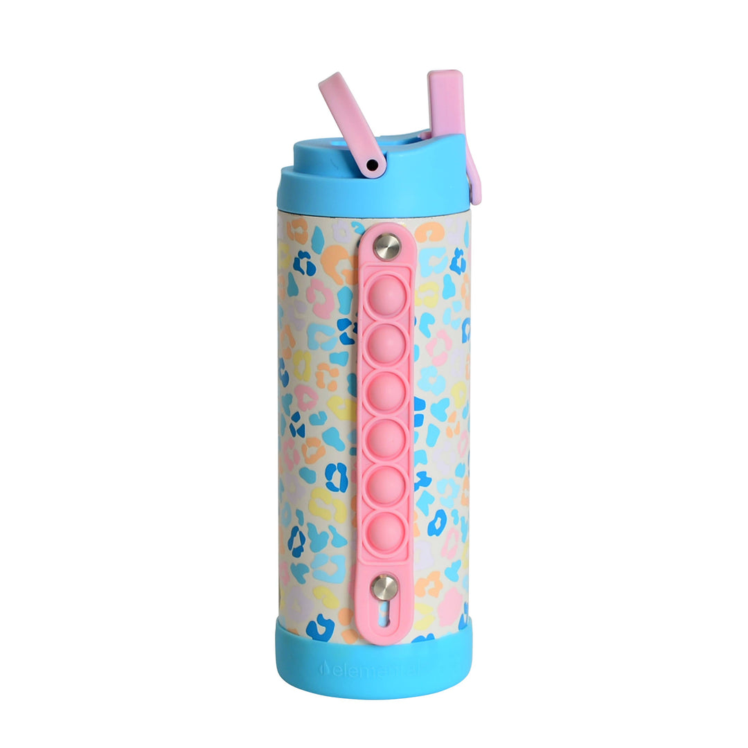 14oz Iconic Pop Bottle - Pastel Leopard