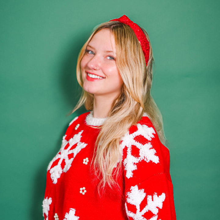 Sequin Knot Headband - Valentine's, Christmas, St. Patrick's: Green