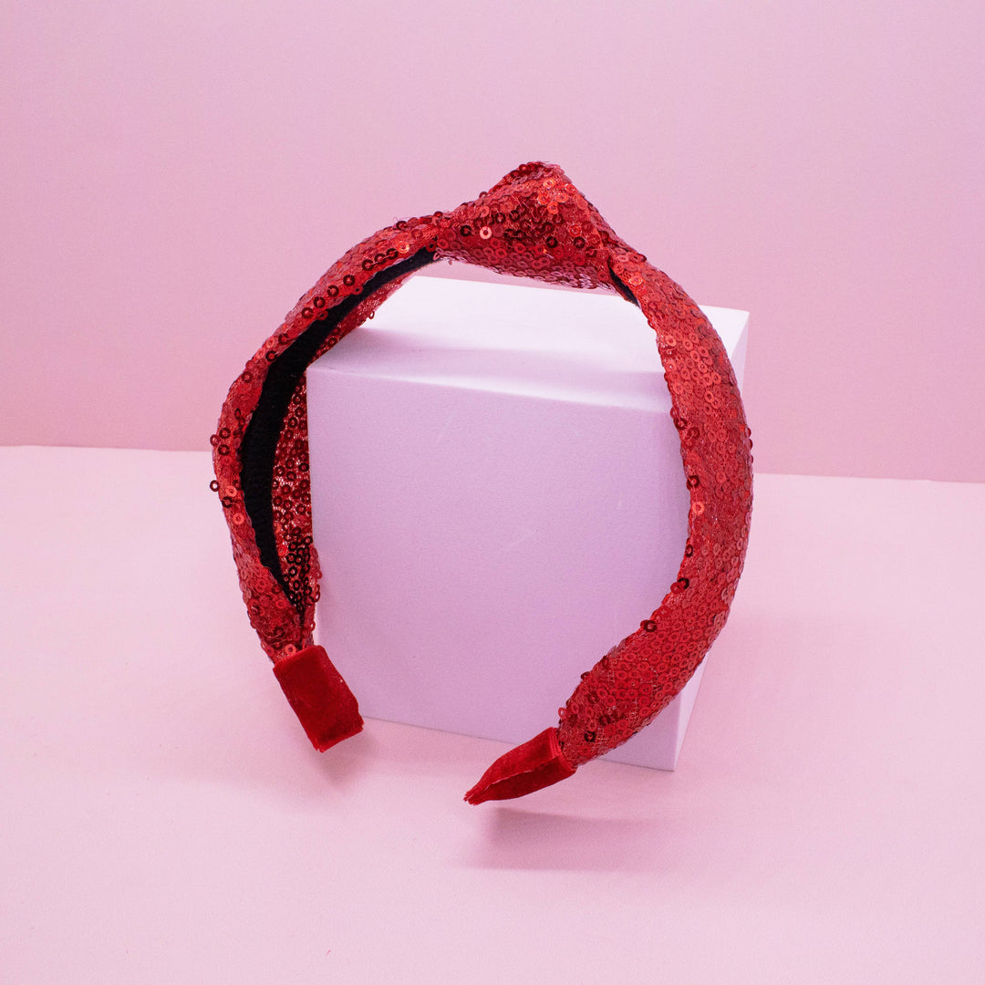 Sequin Knot Headband - Valentine's, Christmas, St. Patrick's: Green