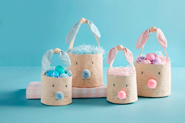 Blue Bunny Face Easter Basket
