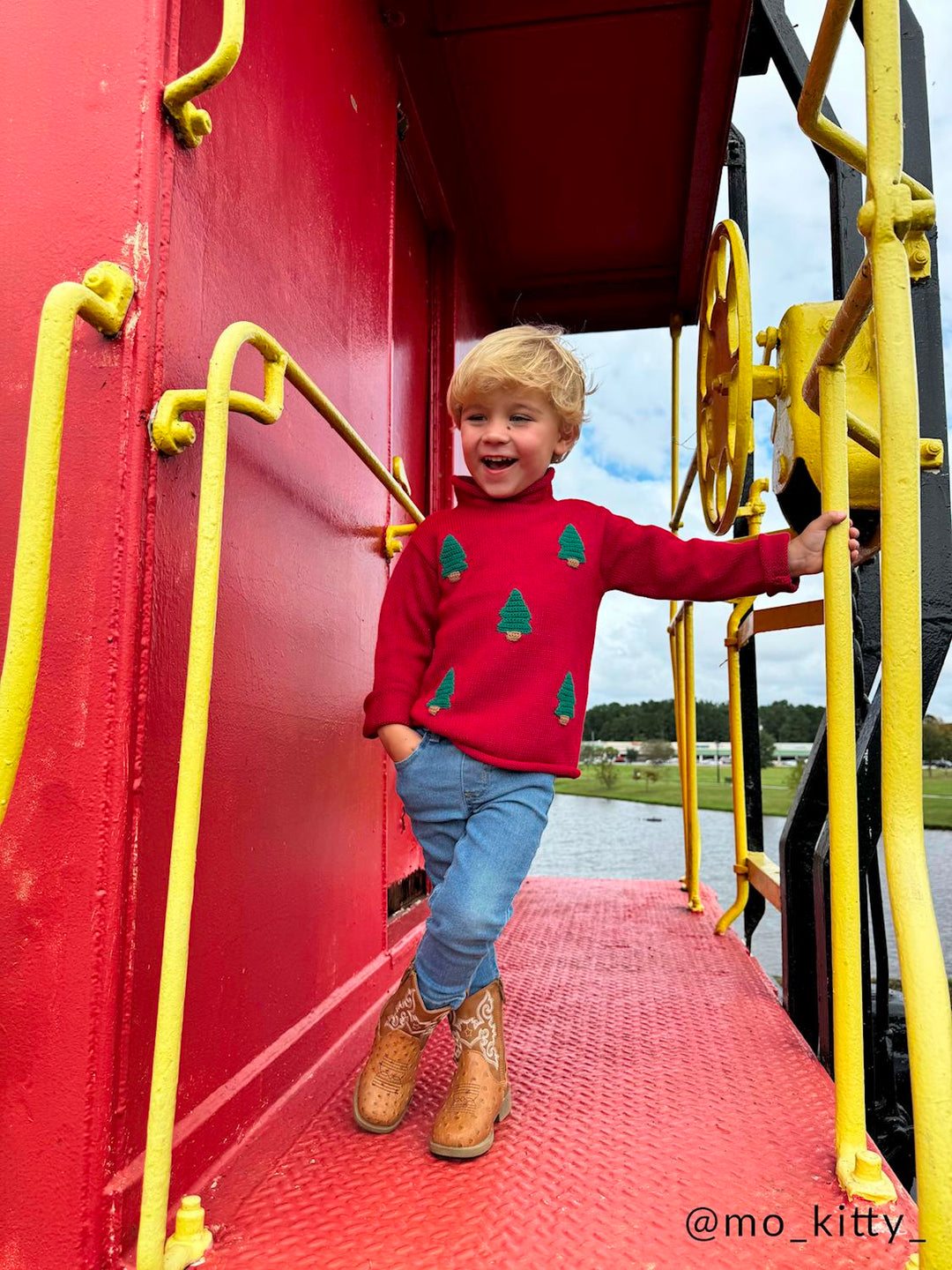 Christmas Tree Roll Neck Sweater