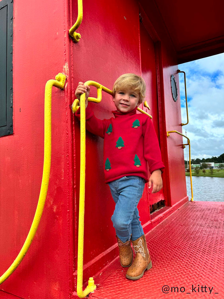 Christmas Tree Roll Neck Sweater