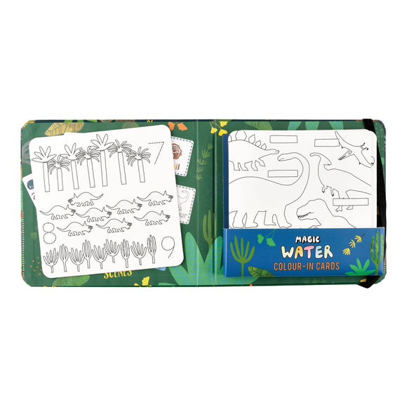 Dinosaur Magic Water Colour-In Cards