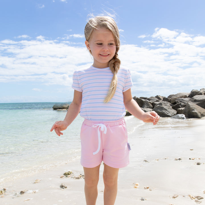 Pima Play Tee-Chatham Bars Blue/Primrose Stripe