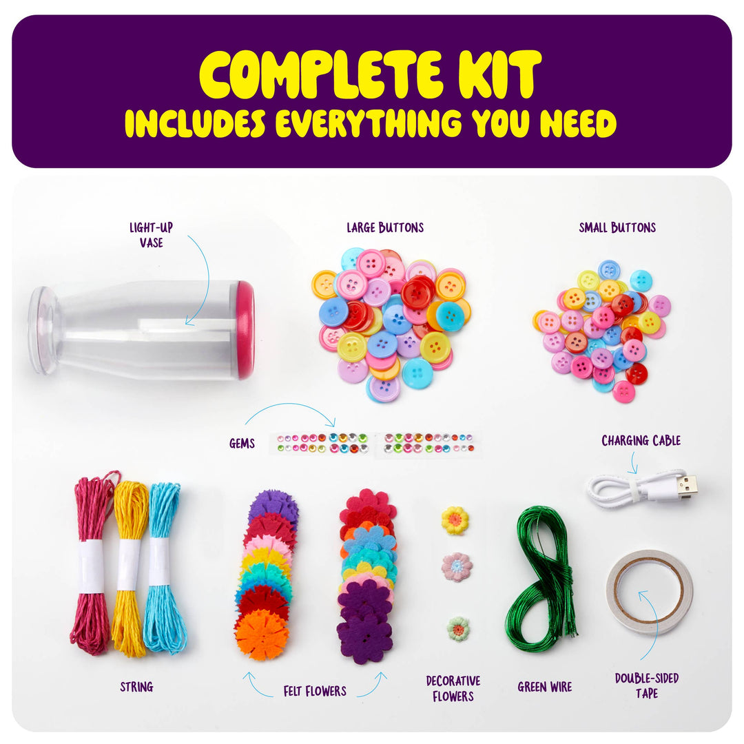 Light Up Button Flower Craft Kit