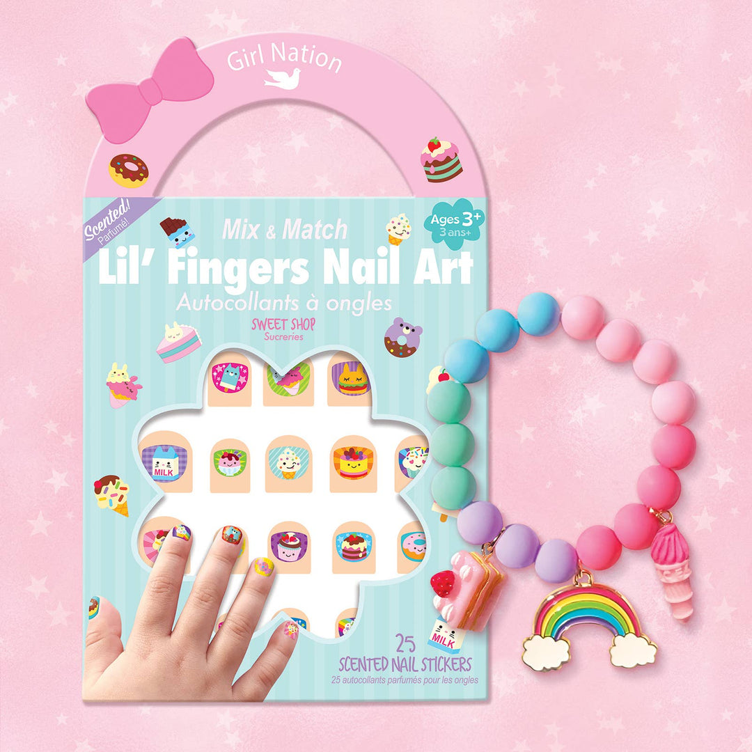 Sweet Shop Bracelet and Nail Sticker Girly Gift Pack