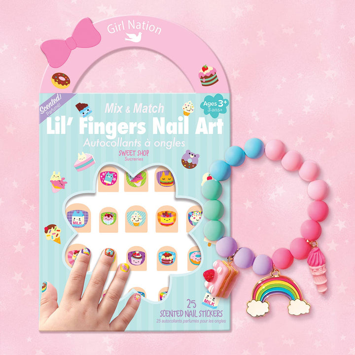 Sweet Shop Bracelet and Nail Sticker Girly Gift Pack