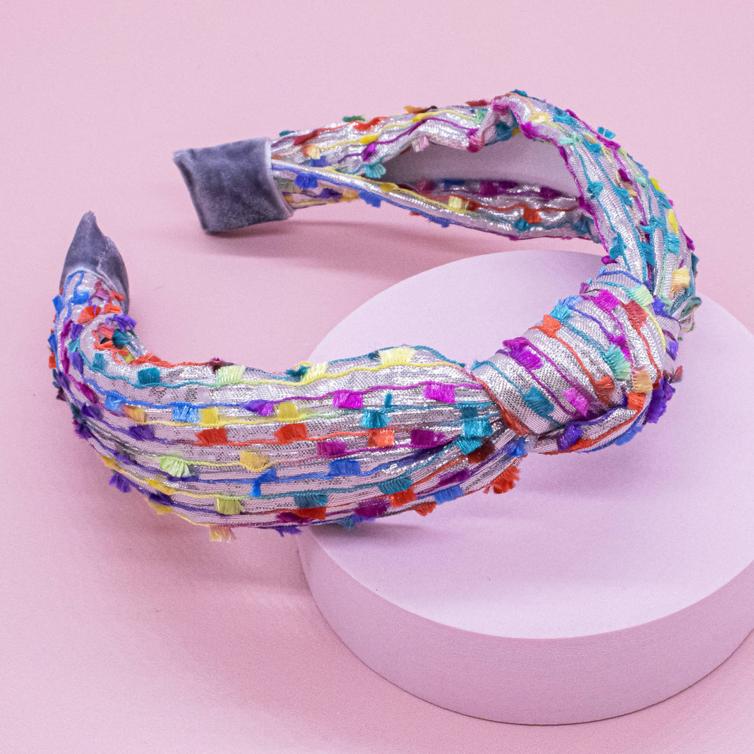 Kids Knot Headband - Confetti Hair Accessories for Girls: Aqua