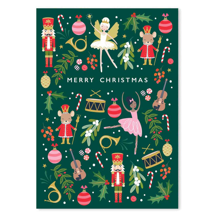Nutcracker Christmas Card | Patterned Christmas Card