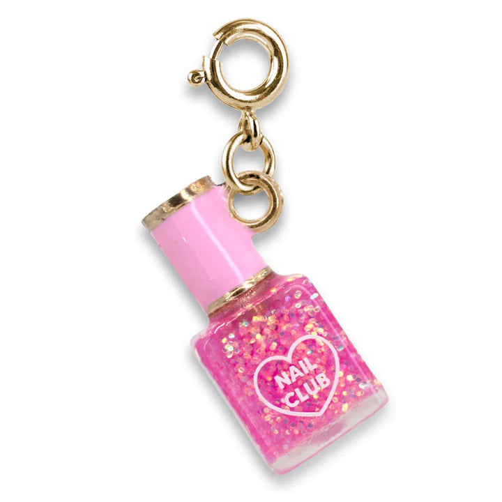 Gold Heart Gold Glitter Nail Polish Charm