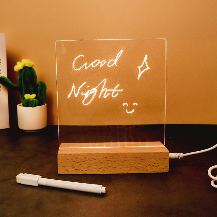 LED Writing Board – Reusable Message &amp; Reminder Light Board: Rectangle Base