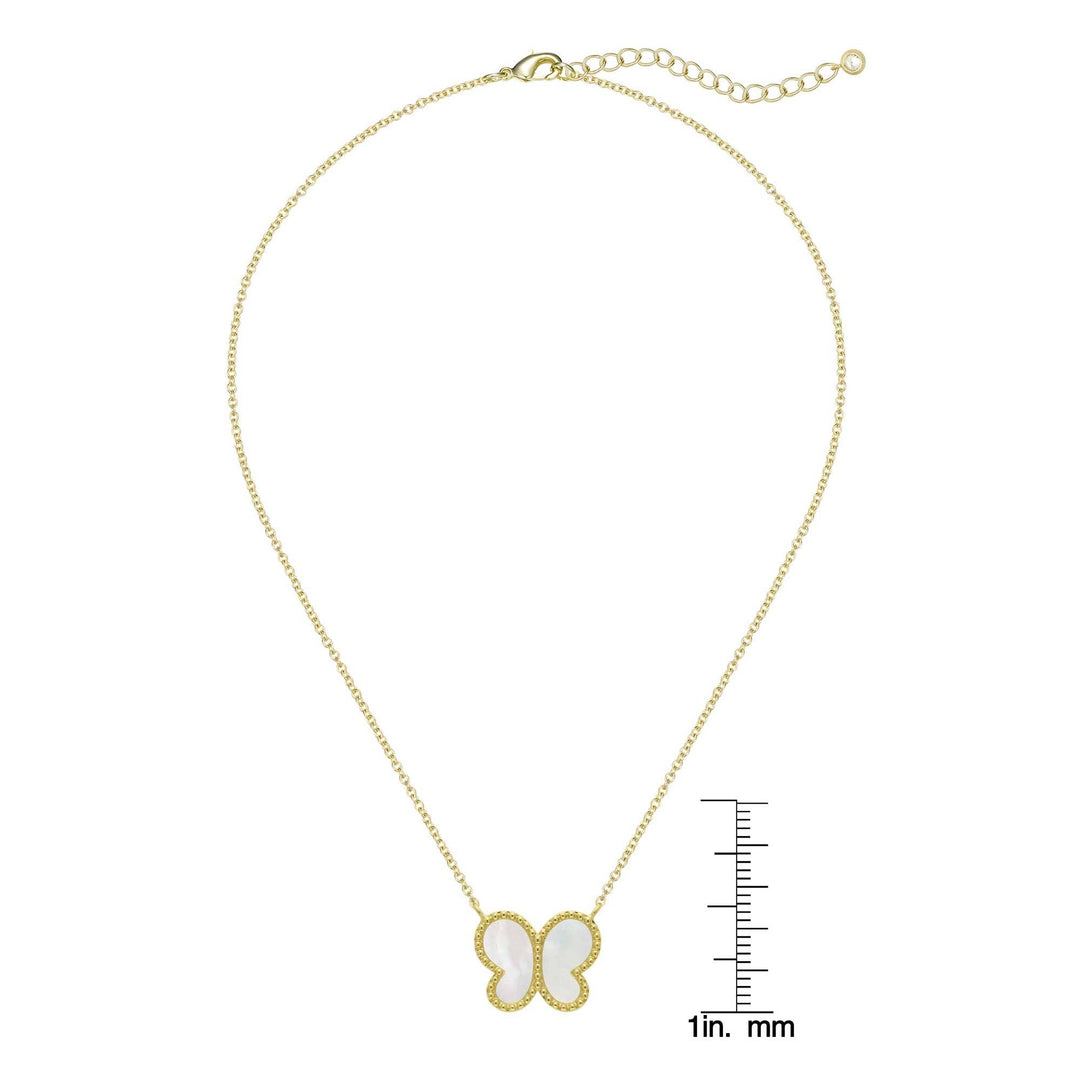 Mother of Pearl Butterfly Necklace