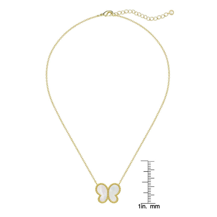 Mother of Pearl Butterfly Necklace