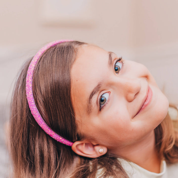 Glitter Headband - Thin Hairbands for Kids: Multi-Colored