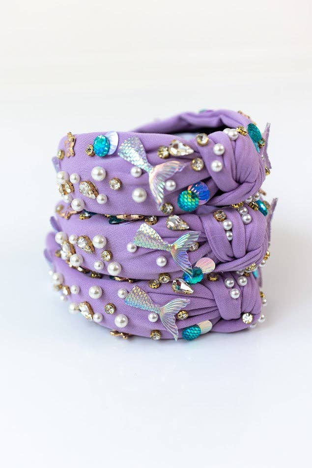 Beaded Headband - Mermaid (Purple)