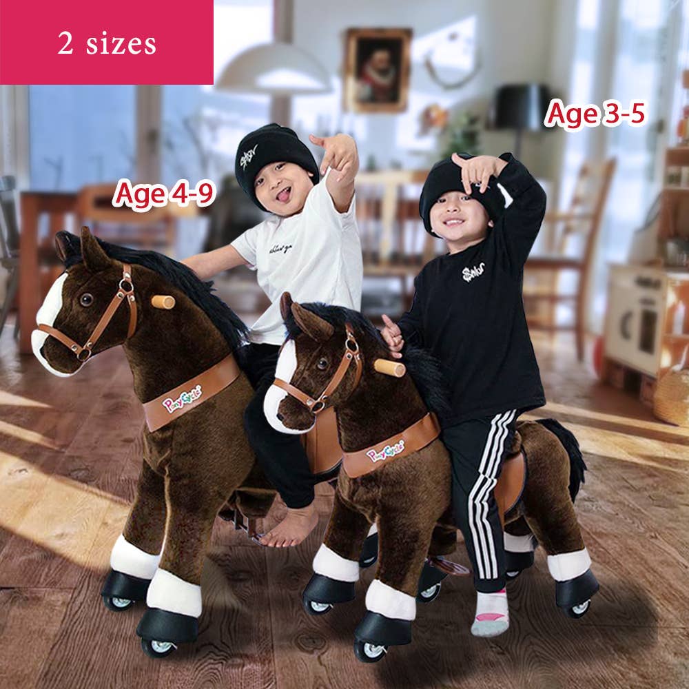 PonyCycle Ride-On Chocolate Brown Horse Model U for age 3-5