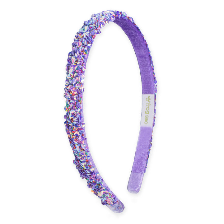 Thin Sequin Headband-Purple