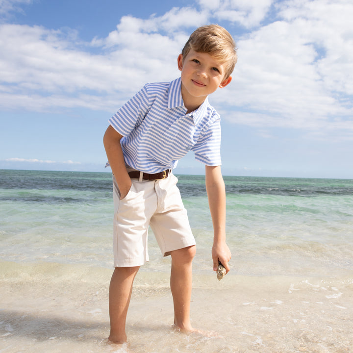 Set Sail Pima Polo-Hydrangea Blue Stripe