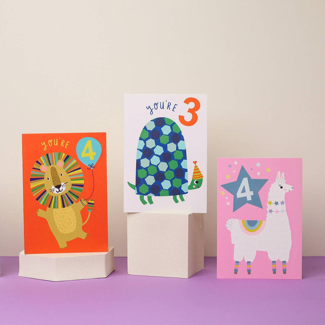 Age 3 Tortoise Birthday Card | Children’s Birthday Card