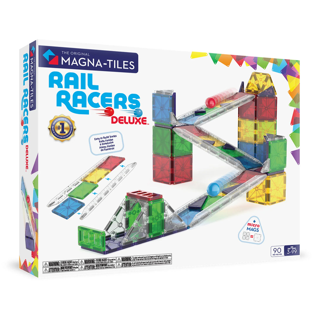 Kit de Construction Magna-Tiles Rail Racers 33 Pièces Kit de Construction Magna-Tiles Rail Racers 33 Pièces
