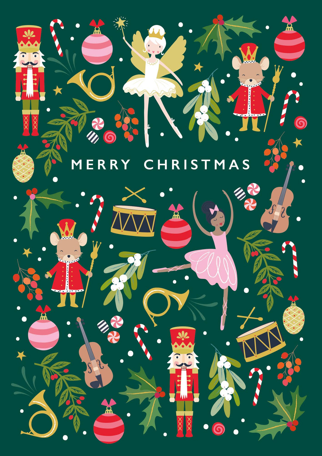 Nutcracker Christmas Card | Patterned Christmas Card