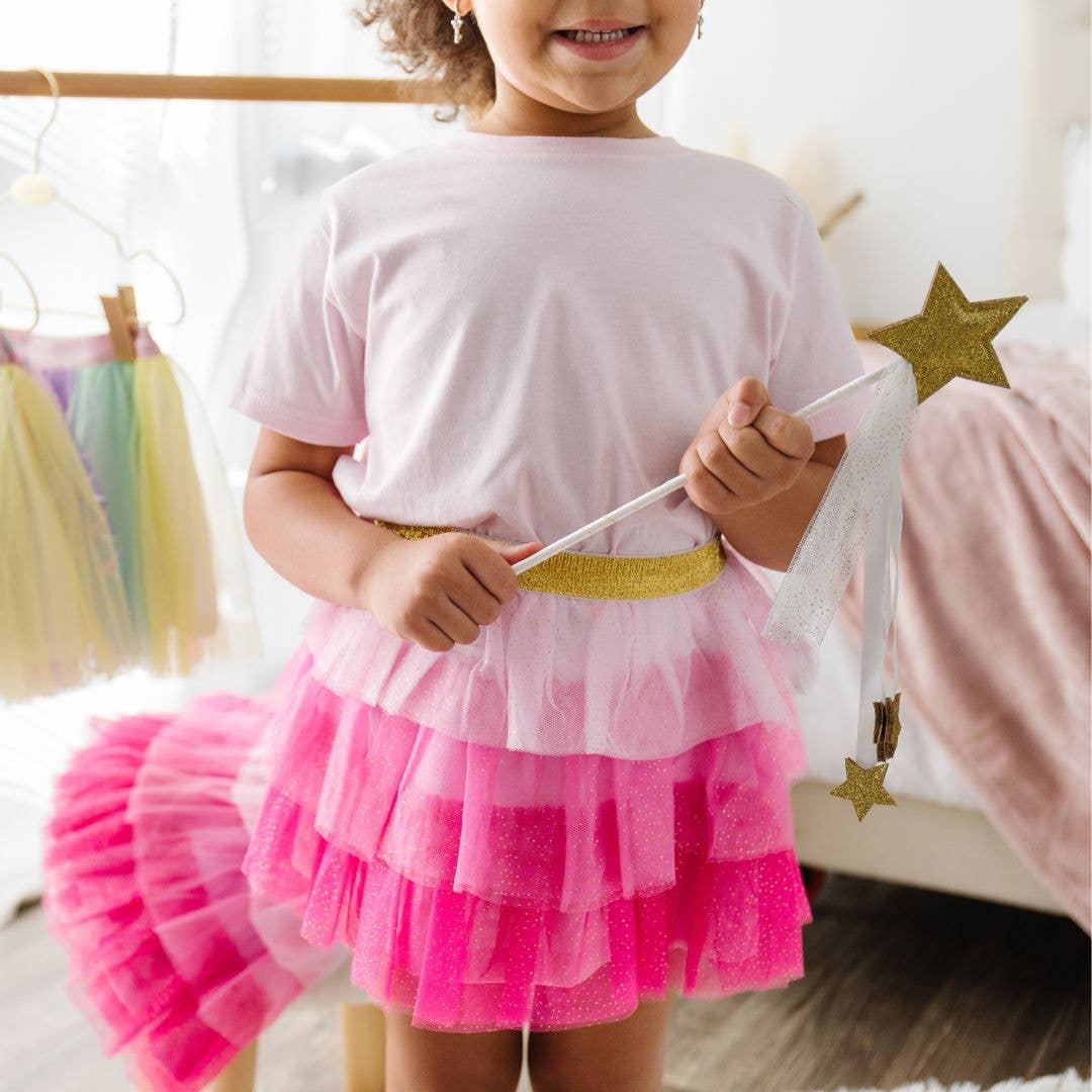 Pink Petal Tutu - Dress Up Skirt - Kids  Tutu: 4-6Y