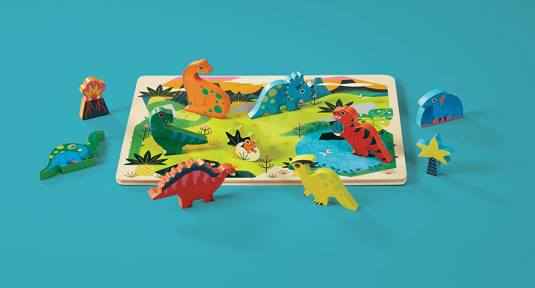 Let's Play 16 pc Wood Puzzle/Dinosaurs
