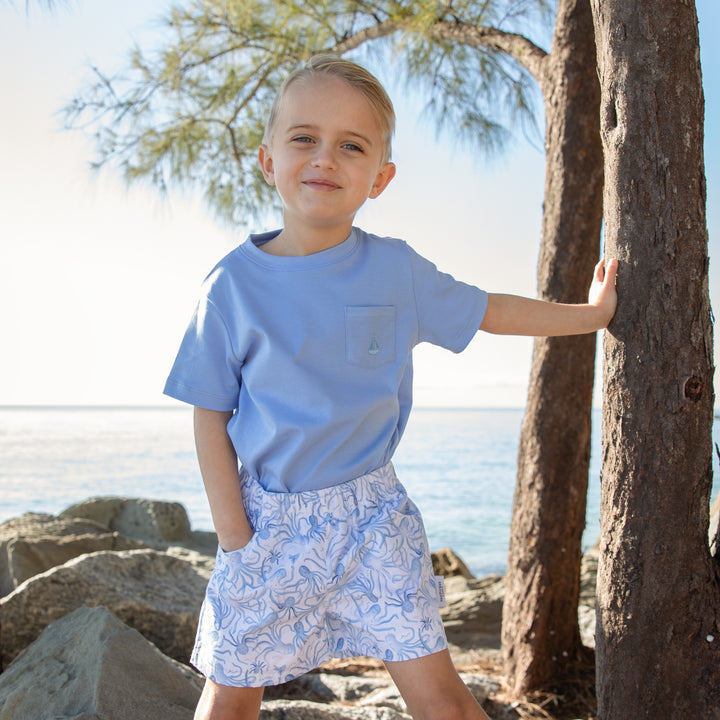Octopus Toile Poplin Play Shorts-Unisex