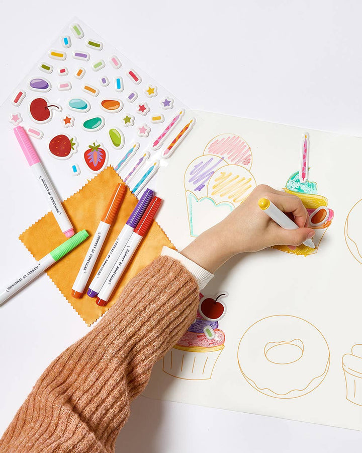 Wipeable Silicone Coloring Mat - Sweet As
