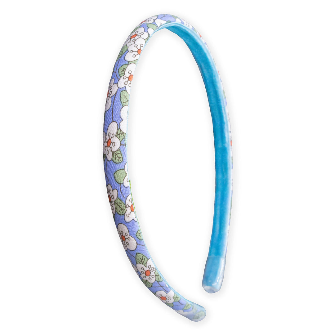Thin Floral Headband - Non Slip Hair Accessories for Kids: Light Blue
