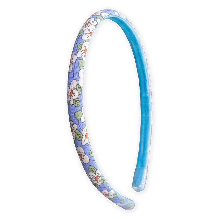 Thin Floral Headband - Non Slip Hair Accessories for Kids: Light Blue