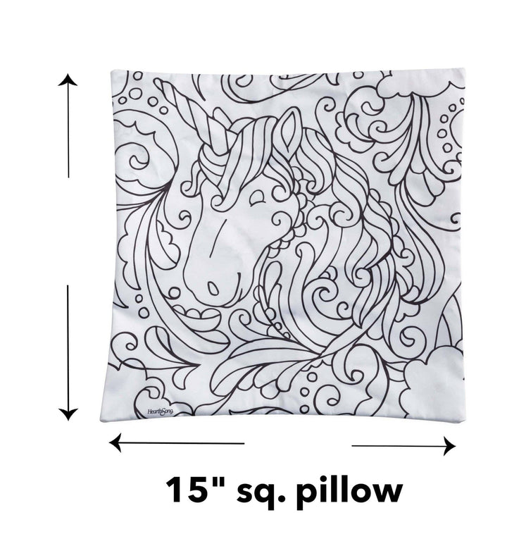 Color-Your-Own Pillow Set: Unicorn