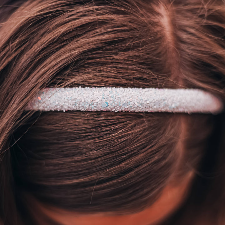 Glitter Headband - Thin Hairbands for Kids: Pink