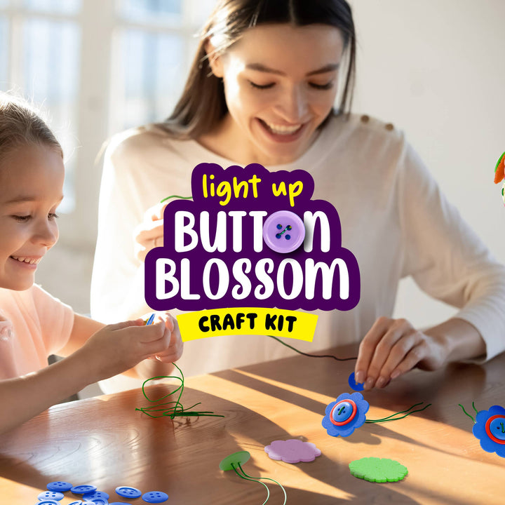Light Up Button Flower Craft Kit