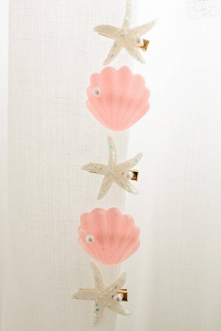 Hair Clip Set - Under the Sea - Pink: Clip