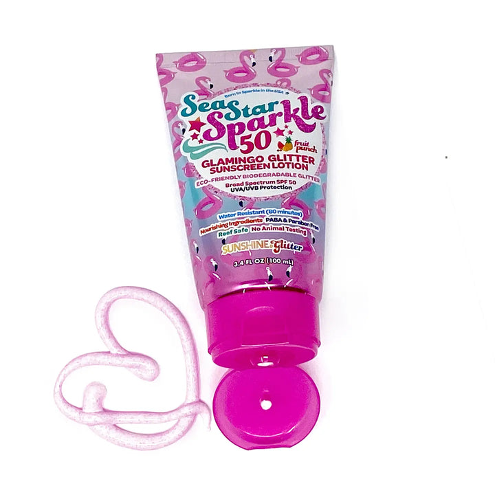 Sea Star Sparkle Pink Glamingo Spf 50 Glitter Sunscreen
