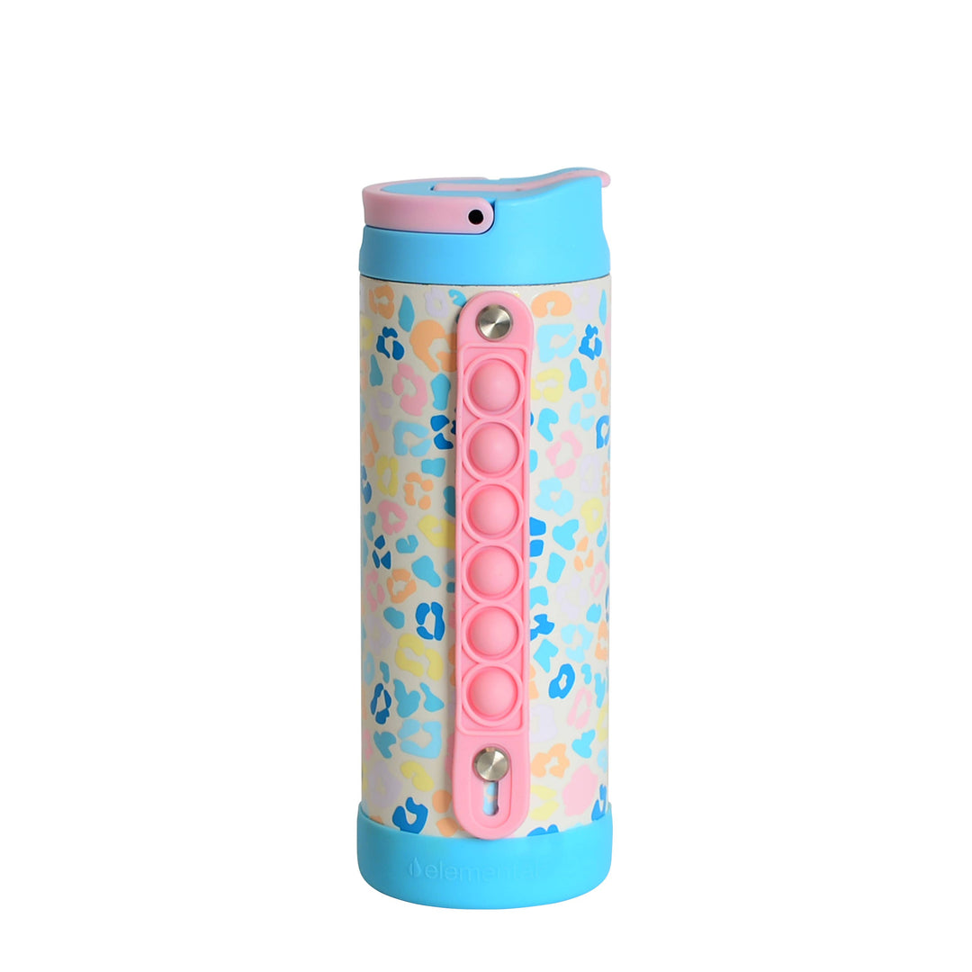 14oz Iconic Pop Bottle - Pastel Leopard