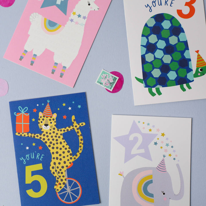 Age 4 Llama Kid's Birthday Card | Children’s Birthday Card