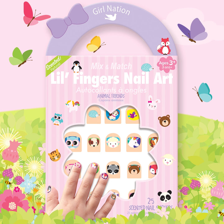 Lil' Fingers Nail Art Stickers- Animal Friends