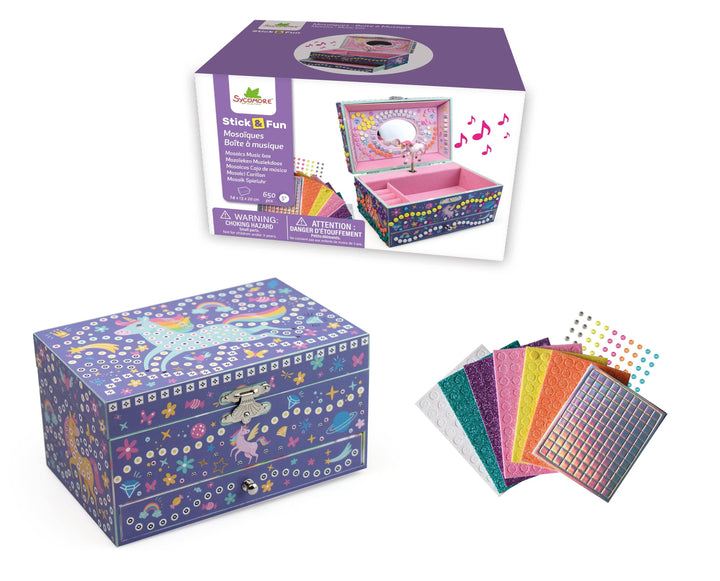 Stick'N Fun - 3D Mosaics Music Box Unicorn - 5y+
