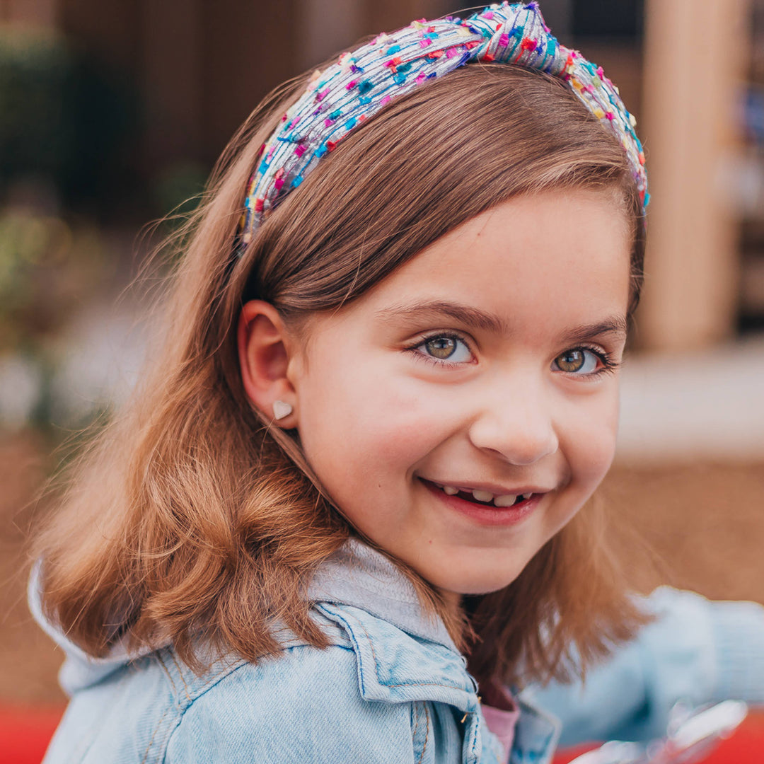 Kids Knot Headband - Confetti Hair Accessories for Girls: Gold