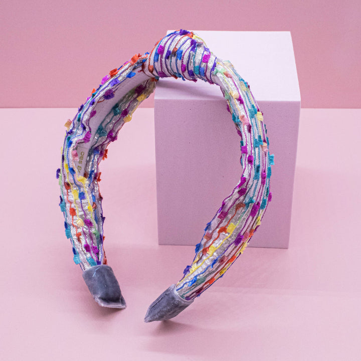 Kids Knot Headband - Confetti Hair Accessories for Girls: Gold