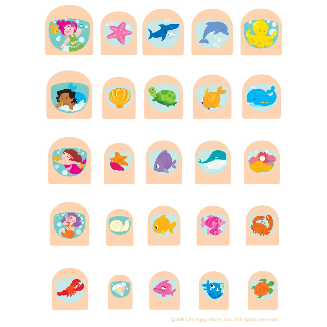 Lil' Fingers Nail Art Stickers- Mermaids & Friends