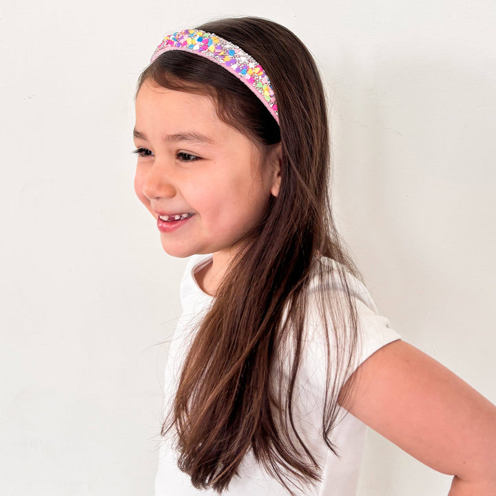 Candy Heart Headband - Confetti Hair Band: Rainbow