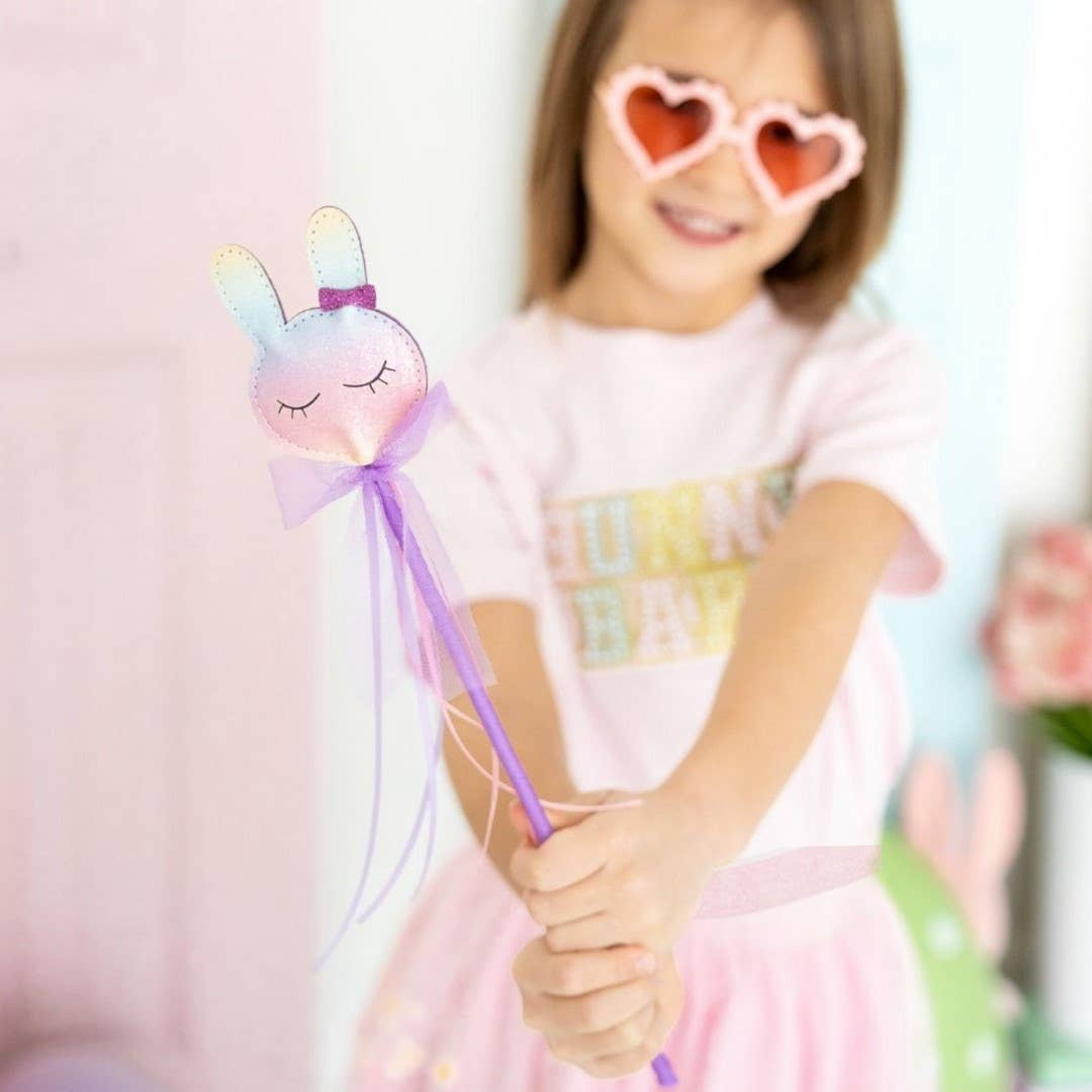 Pastel Rainbow Easter Bunny Wand - Girls - Easter Basket