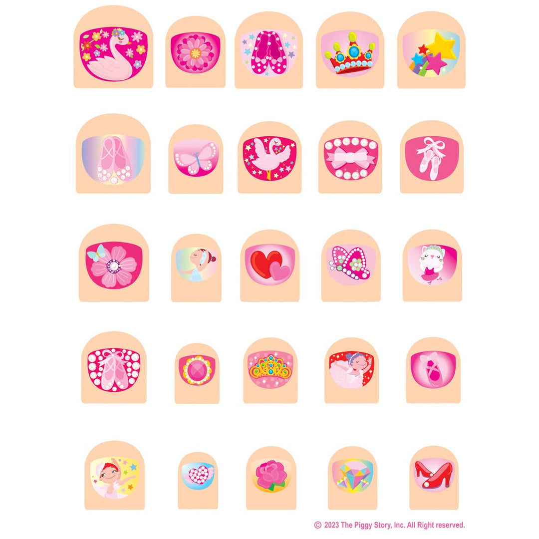 Ballet Bracelet and Nail Sticker Girly Gift Pack