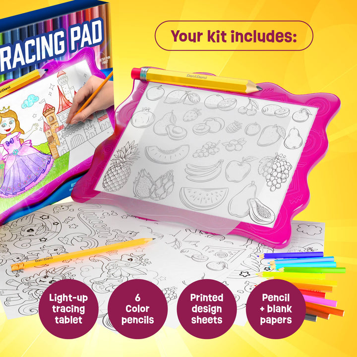 Light Up Tracing Pad for Kids - Craft Kit for Girls & Boys